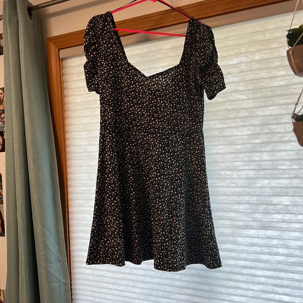 Black summer floral dress size large